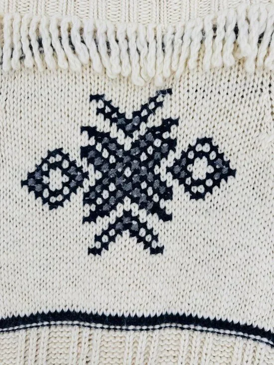 RARE Hollister Fringe Hem Cream Cardigan | Boho Indie Sleaze Coastal Cowgirl Y2K - Picture 9 of 16